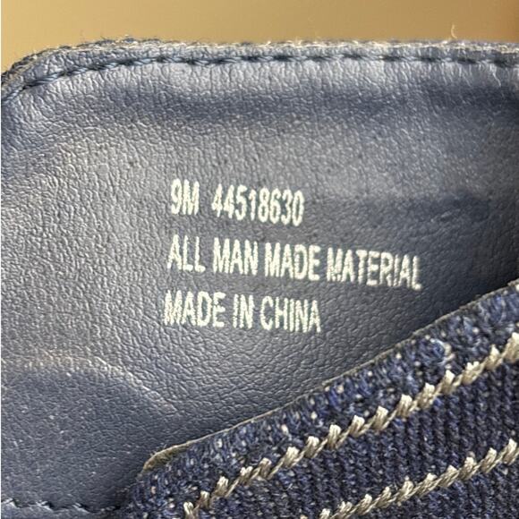 Cato Women’s 9 Blue Chambray Denim Peep Toe Heeled Buckle Sandal Ankle Boot - Picture 8 of 8